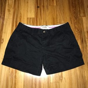 Black low-rise khakis